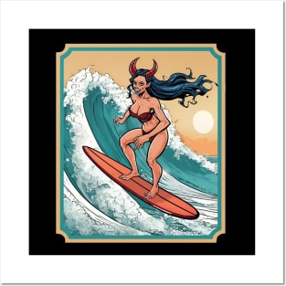 Succubus surf riding Posters and Art